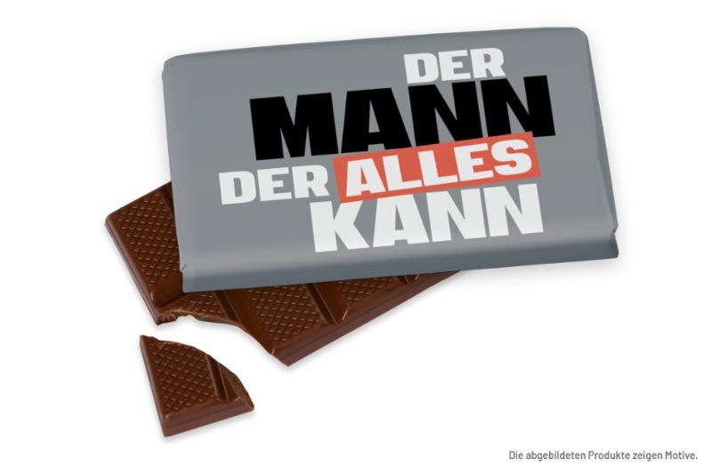 Kleine Schokolade &quot;Der Mann der alles kann&quot;