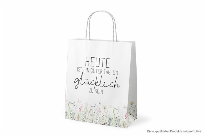 Geschenktüte klein &#39;&#39;Heute ist ein guter Tag um glücklich zu sein&#39;&#39;