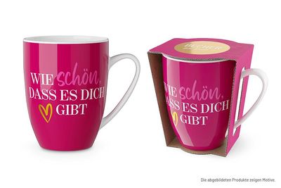 Tasse &quot;Schön, dass es Dich gibt&quot; Pink