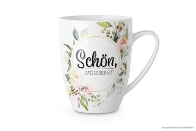 Tasse ,,Schön, dass es dich gibt“ Flowers