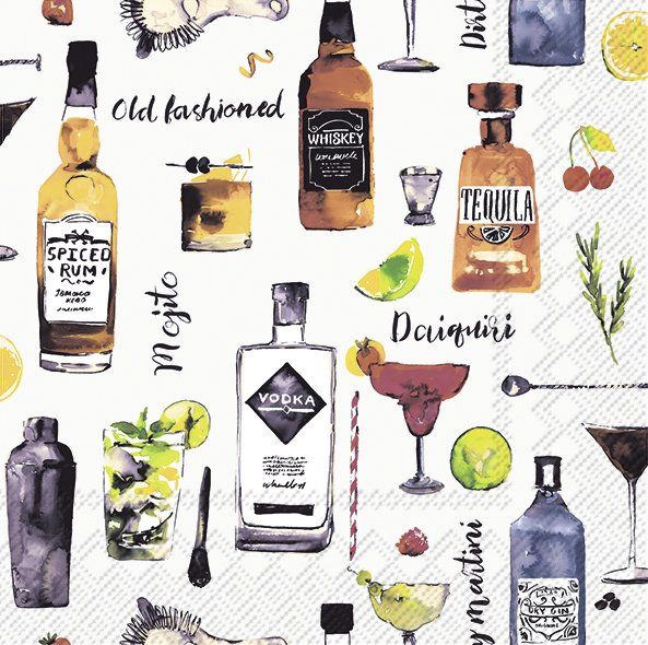 Cocktailservietten "Drinks"
