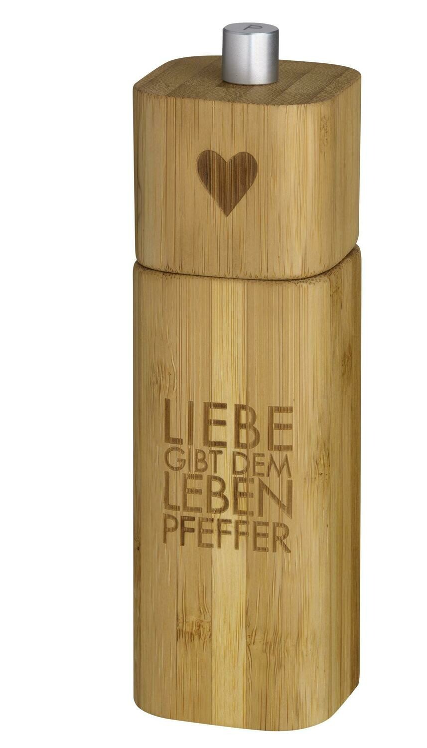 Räder Mühle für Pfeffer "Liebe gibt dem Leben Pfeffer"
