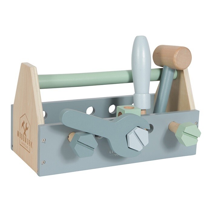 Little Dutch Holz Werkzeugkasten blau