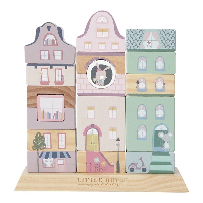 Little Dutch Holz Formen-Bauklötze rosa