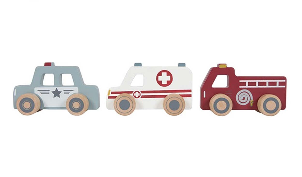 Little Dutch Fahrzeuge Einsatzfahrzeuge 3er Set
