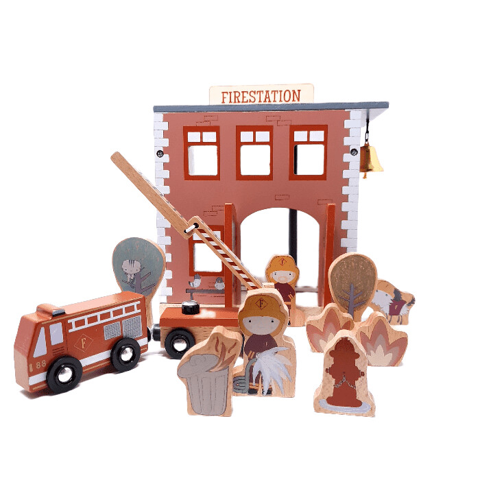 Little Dutch Feuerwehrhaus Eisenbahnerweiterung