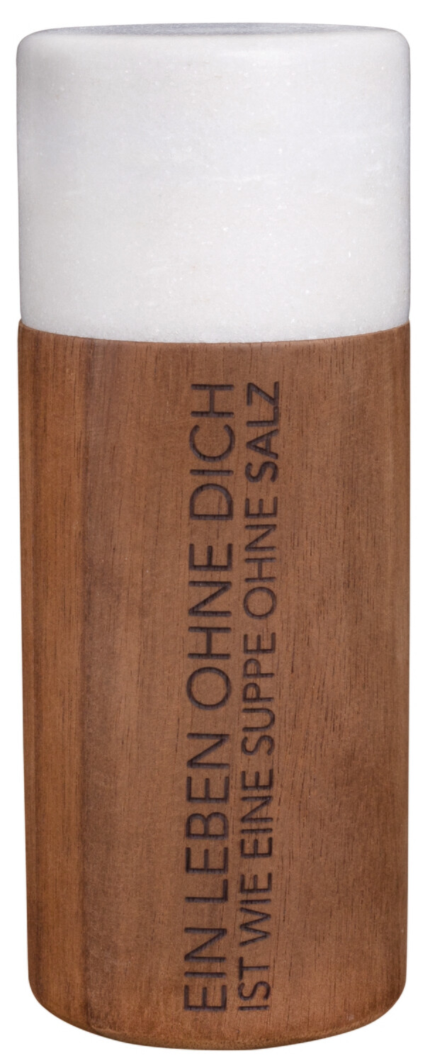 Räder Dining Marmor Salzmühle "Ein Leben ohne Dich ist wie eine Suppe ohne Salz"