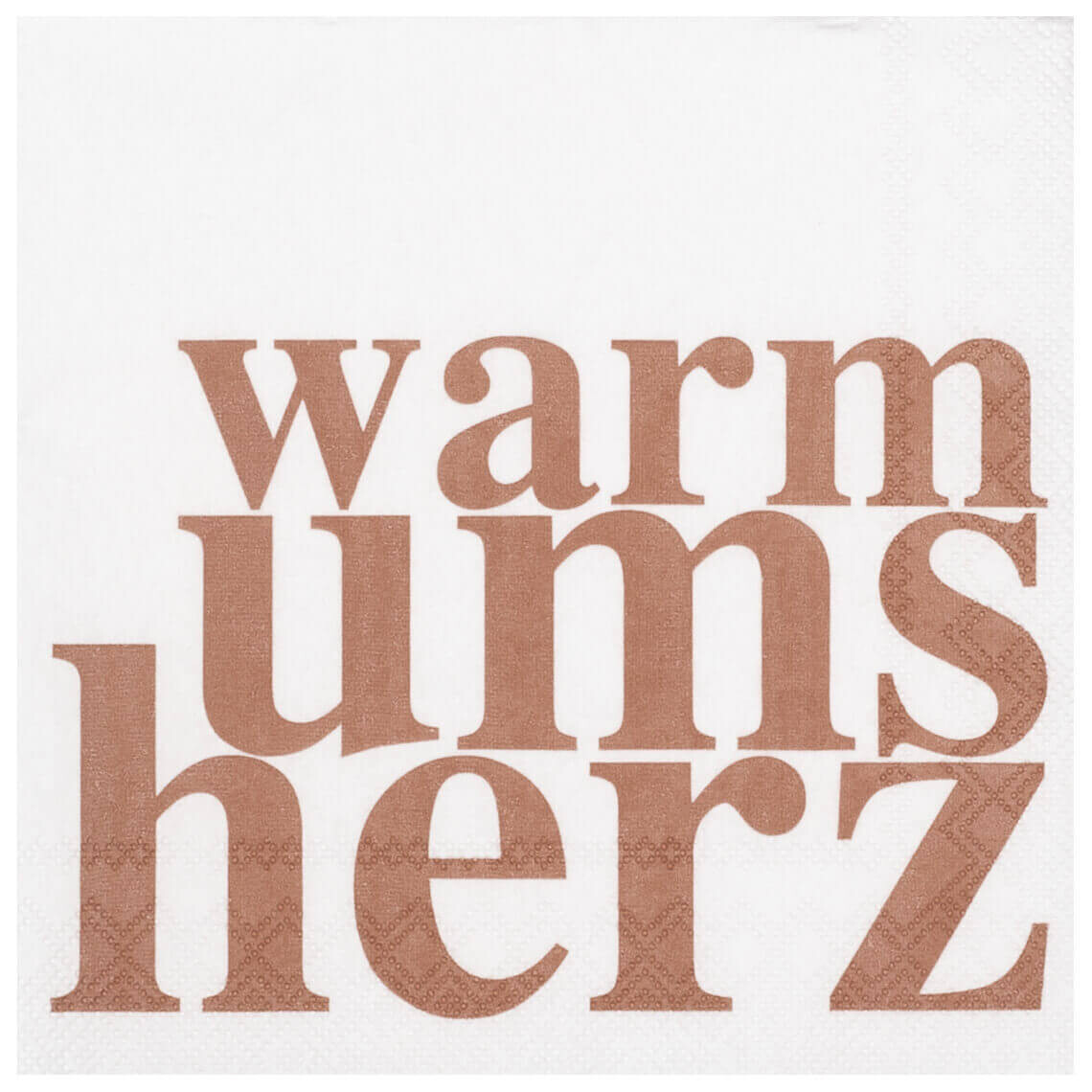 Räder Serviette Cocktail "warm ums herz"