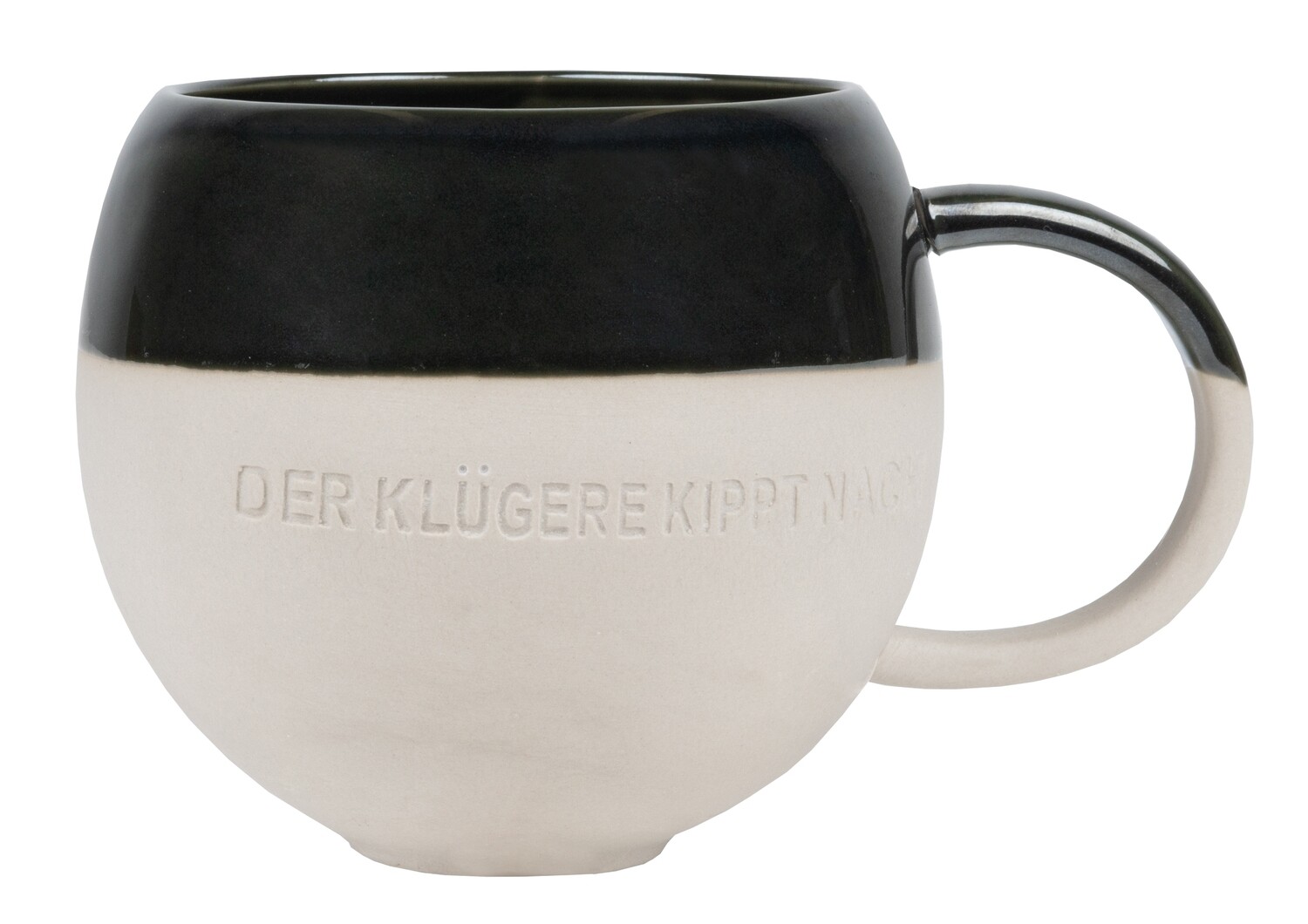 Räder Steinzeug Tasse Der Klügere kippt  nach