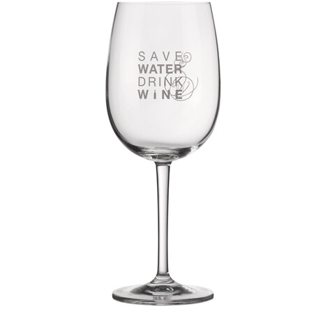 Räder Vino Weinglas "save water drink wine"