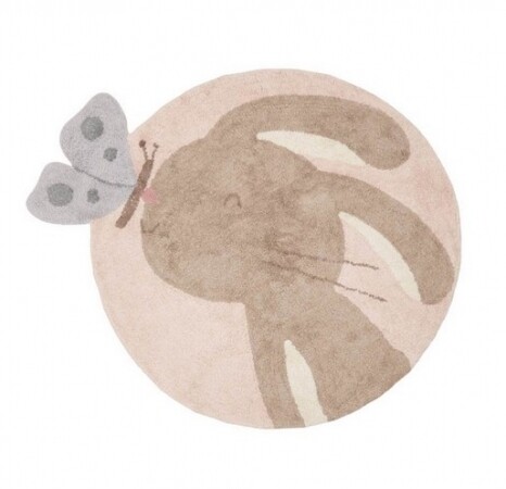 Little Dutch Teppich Hase Pink 100 cm