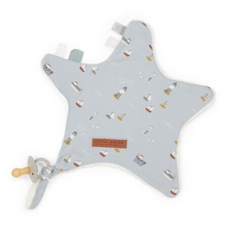 Little Dutch Kuscheltuch Stern Sailors Bay blau