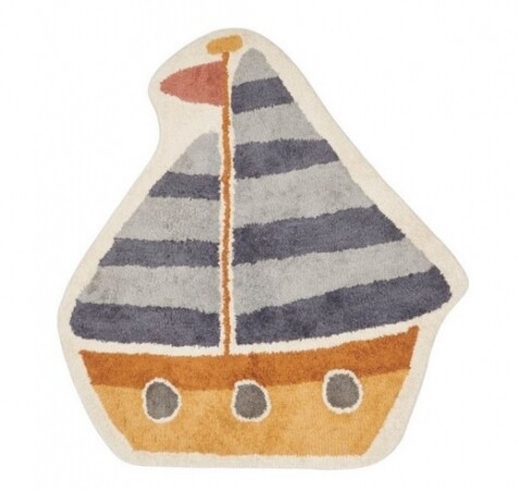 Little Dutch Teppich Boot blau 105 x 120 cm