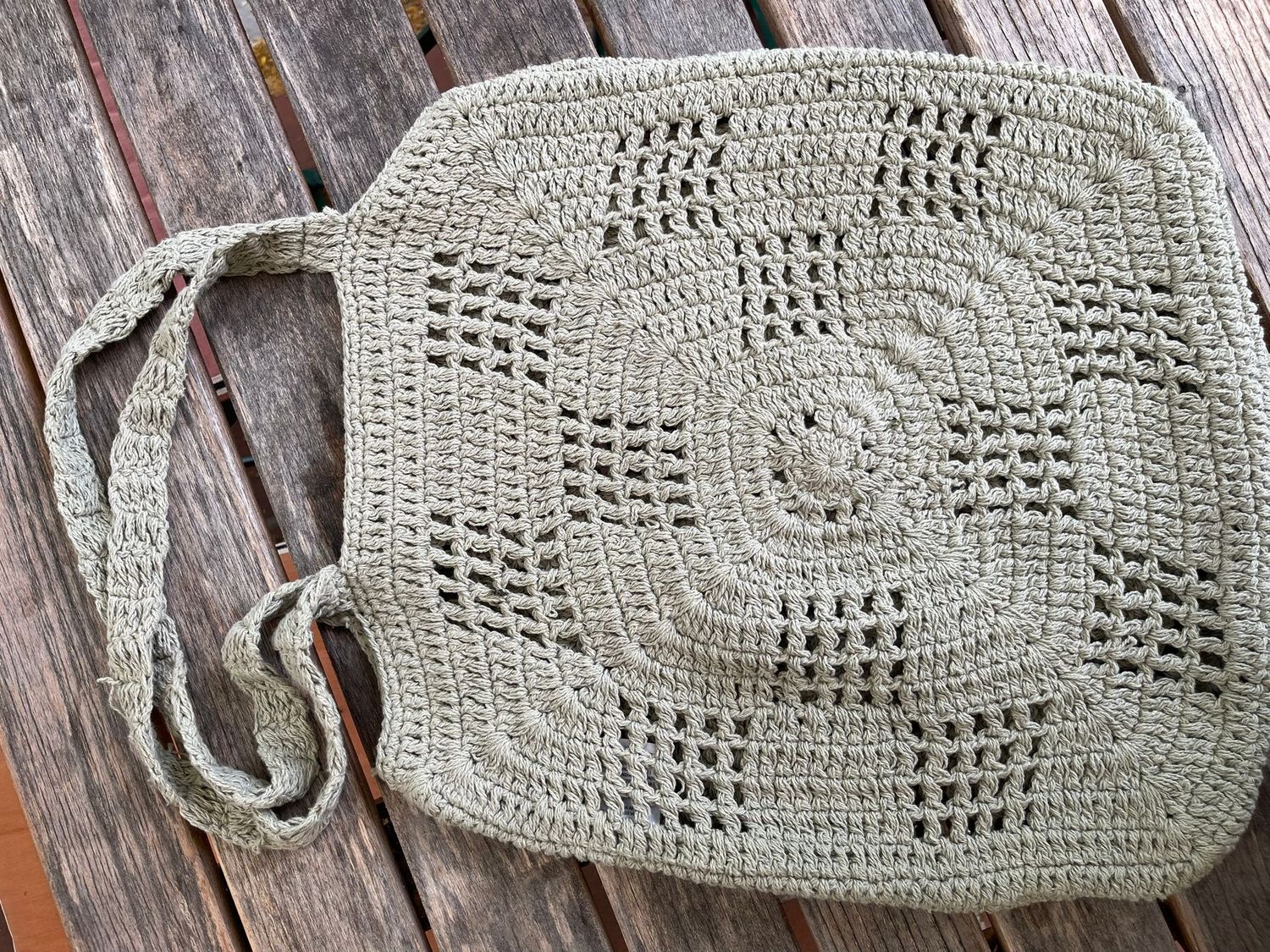 Ib Laursen Häkeltasche oliv