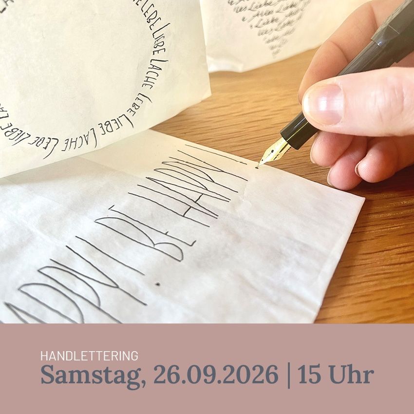 Handlettering-Workshop mit Michaela 26. September 2026 15-17Uhr