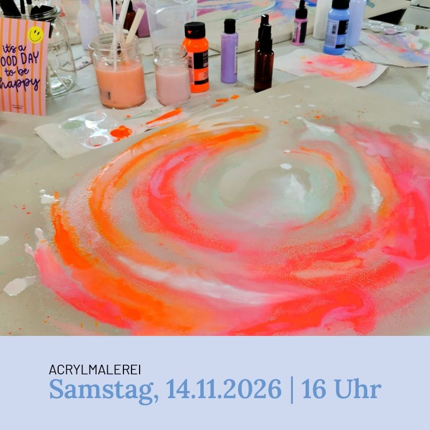 Acrylmalerei-Workshop mit Luise 14. November 2026 16-19Uhr