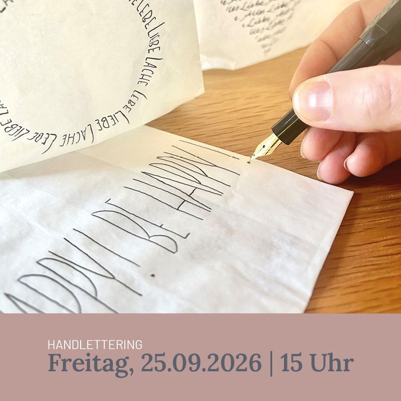 Handlettering-Workshop mit Michaela 25. September 2026 15-17Uhr