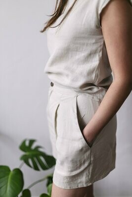 Olá Lindeza | Natural linen short - sand/natural Olá Lindeza | Natural linen short - sand/natural