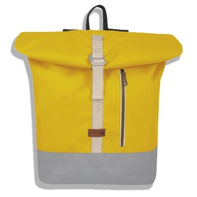 MULINU | Backpack ALBERT yellow light grey MULINU | Backpack ALBERT yellow light grey