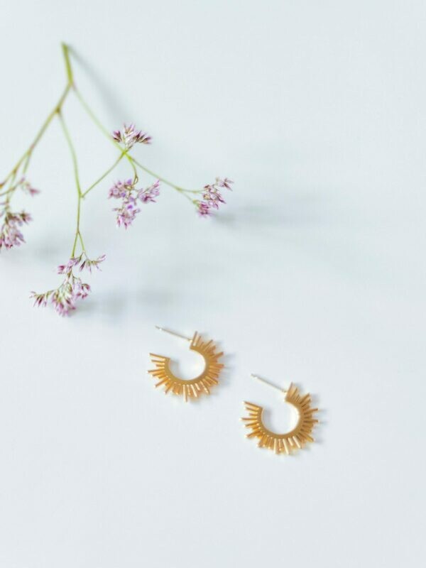 Golden Sunrays Creolen