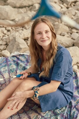 Olá Lindeza | Linen Alberobello Dress - Indigo Blue Olá Lindeza | Linen Alberobello Dress - Indigo Blue