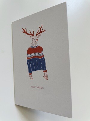 Gift Card Gutscheinkarte - Reindeer warm wishes