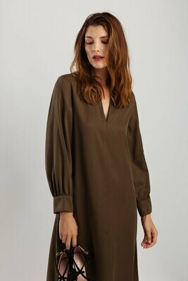 wearable stories | Midi Dress - Khaki Green wearable stories | Midi Dress - Khaki Green