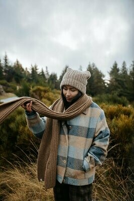 Näz | Recycled Wool Scarf long 200cm - Caramel brown Näz | Recycled Wool Scarf long 200cm - Caramel brown