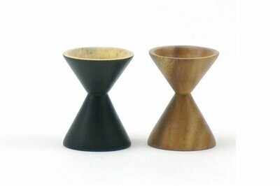 Kinta | Egg Cup - acacia sand sandglass black Kinta | Egg Cup - acacia sand sandglass black