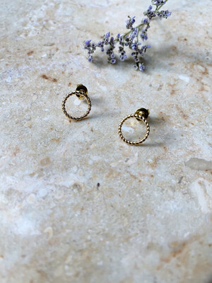 Gold sun ear studs - 24k gold plated 925 sterling silver Gold sun ear studs - 24k gold plated 925 sterling silver