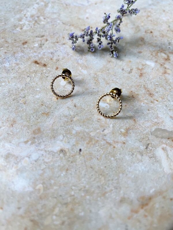 Gold sun ear studs - 24k gold plated 925 sterling silver Gold sun ear studs - 24k gold plated 925 sterling silver
