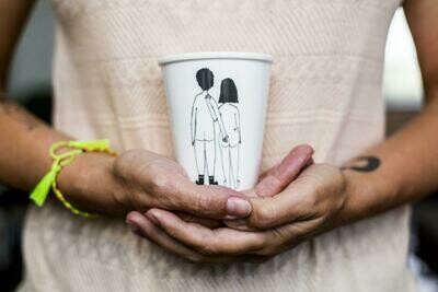 helenb | Naked couple back - Porcelain Cup helenb | Naked couple back - Porcelain Cup