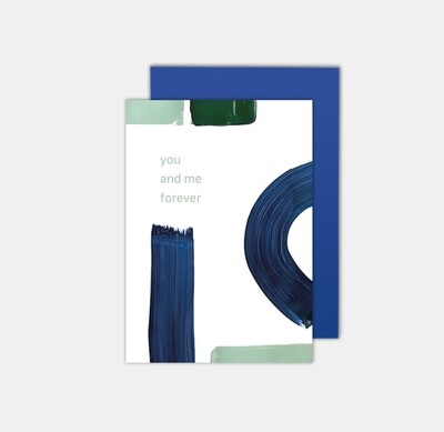 SOMAJ | you and me forever - art card with blue envelop SOMAJ | you and me forever - art card with blue envelop