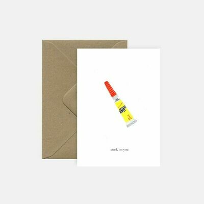 pink cloud studio | stuck on you - folding card with envelop