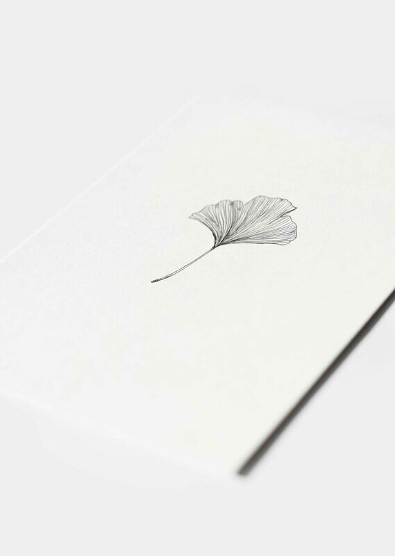 Inkylines | Ginkgo black - mini card Inkylines | Ginkgo black - mini card
