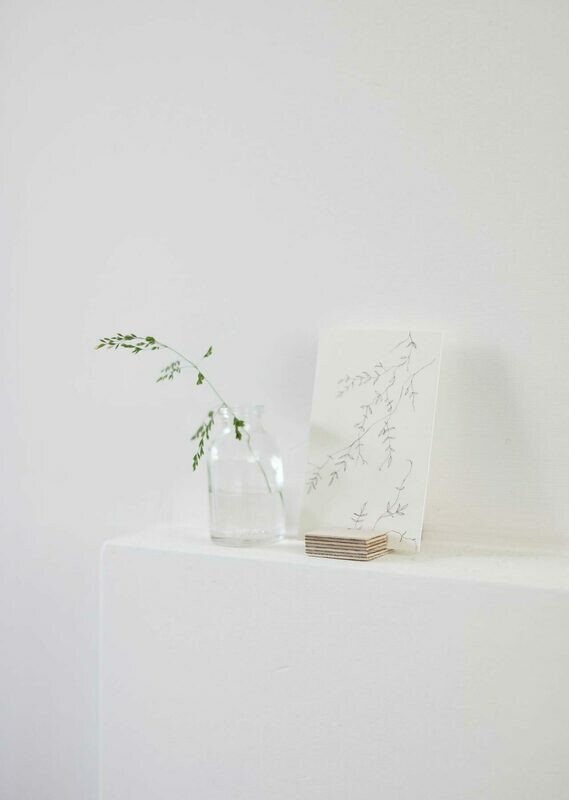 inkylines | Wooden Card Holder Birch small - 3 x 4 cm