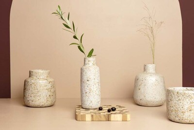 Kinta | Vase - wood and paper pulp 24cm Kinta | Vase - wood and paper pulp 24cm