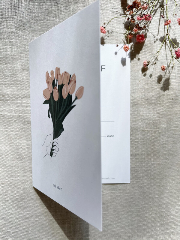 Gift Card Gutscheinkarte - Tulips für dich
