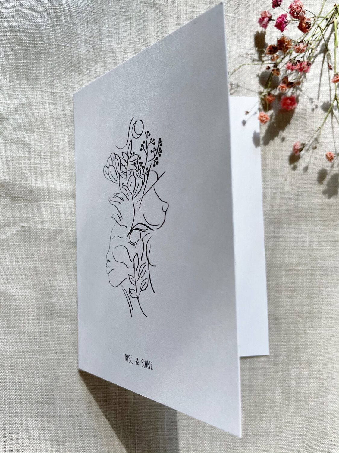 Gift Card Gutscheinkarte - Blooming Woman Rise & Shine