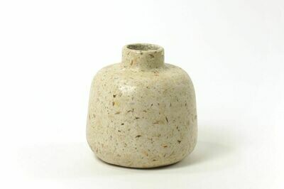 Kinta | Vase T-Upward - wood and paper pulp 17cm and dried flowers