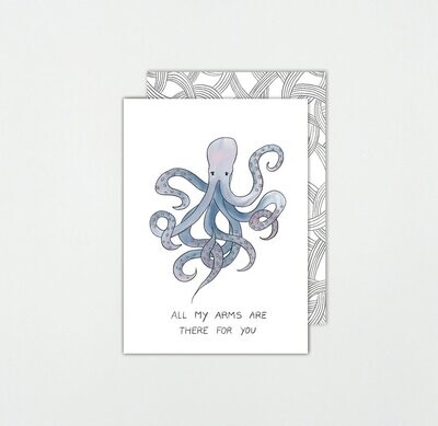 SOMAJ | Octopus all my arms are there for you - art card with design envelop
