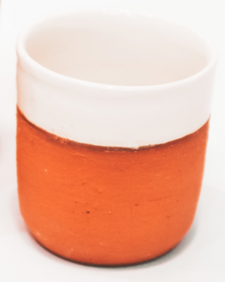 Colombian Boho | Espresso Ceramic Cup Small - White glazed 6 x 7 cm
