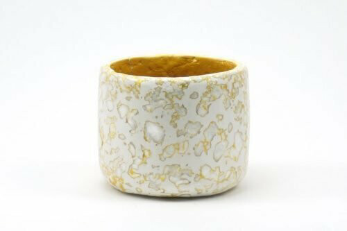 Kinta | Plant Pot Capiz Pulp - Mustard Yellow (without plant!) 15 x 15 cm