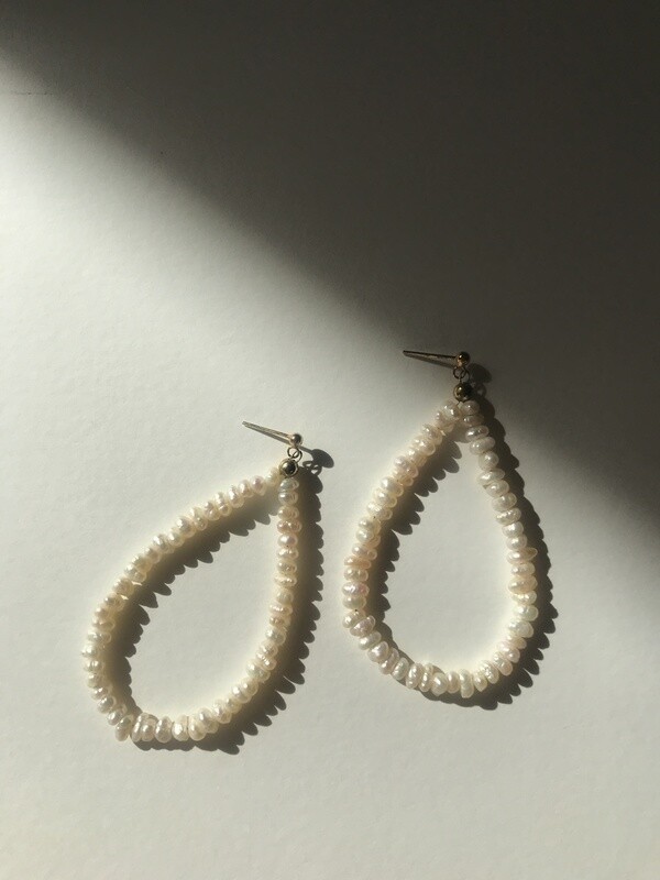 evankrumah | Gold pearl statement earrings - 925 sterling silver evankrumah | Gold pearl statement earrings - 925 sterling silver