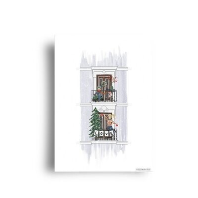 STUDIO ZWAANSTRAAT | Postcard - Christmas Balcony STUDIO ZWAANSTRAAT | Postcard - Christmas Balcony