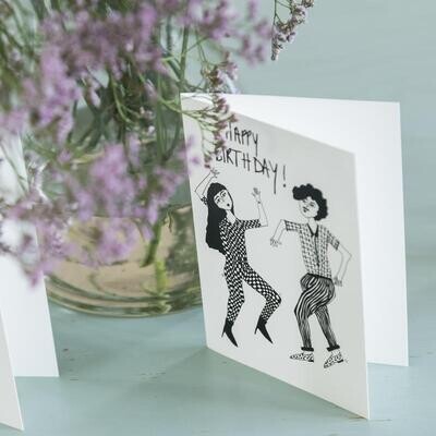helenb | Birthday card with envelope - dancing couple