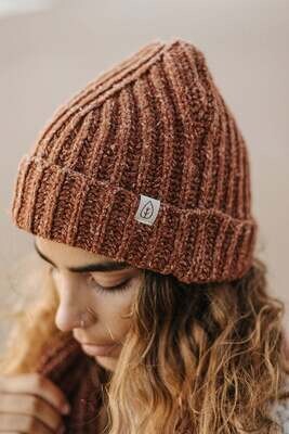 Näz | Recycled Wool Beanie Long - Terracotta Nep Näz | Recycled Wool Beanie Long - Terracotta Nep