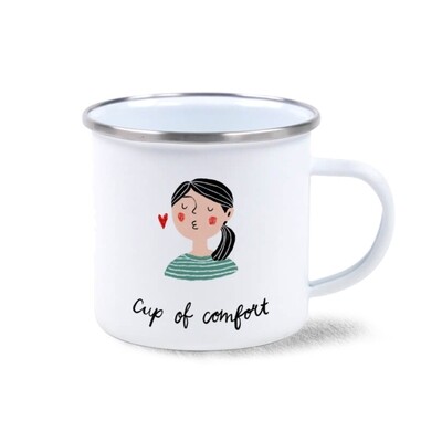Illu-Ster | Enamel Mug - Cup of Comfort