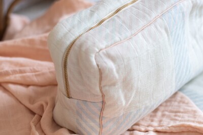 Coco & Pine | Toilet bag - organic cotton muslin check multicolor