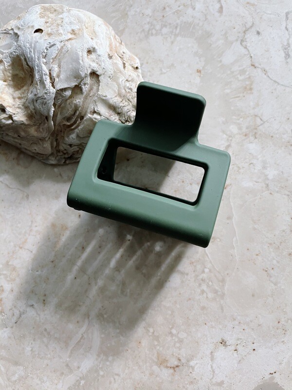 Hair clip claw 5cm matte finish - Green - available in different colors